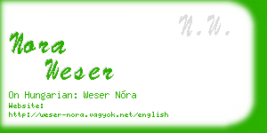 nora weser business card
